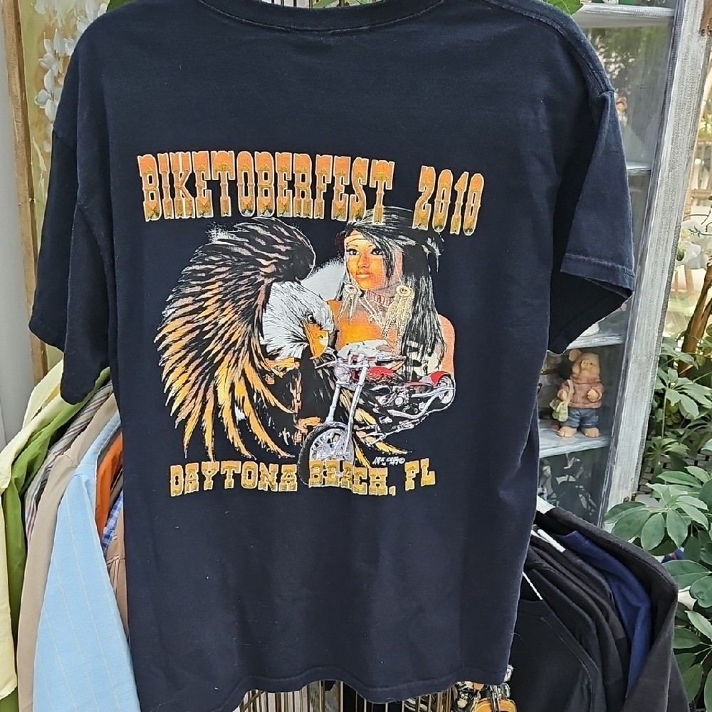 HARLEY DAVIDSON MOTORCYCLE 2010 BIKE WEEK Fruit of the Loom Heavy T-Shirt Black